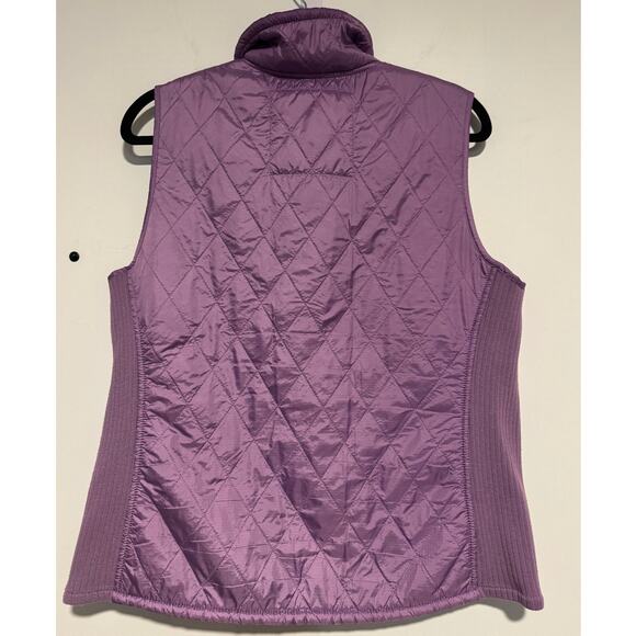 L.L.Bean Women’s Quilted Fleece Lined Vest Purple Lilac Size L Warm Outdoor - Picture 2 of 6